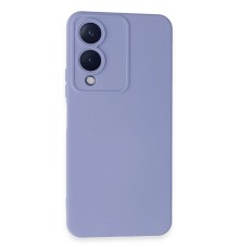 Vivo Y17S Kılıf Nano içi Kadife Silikon - Lila