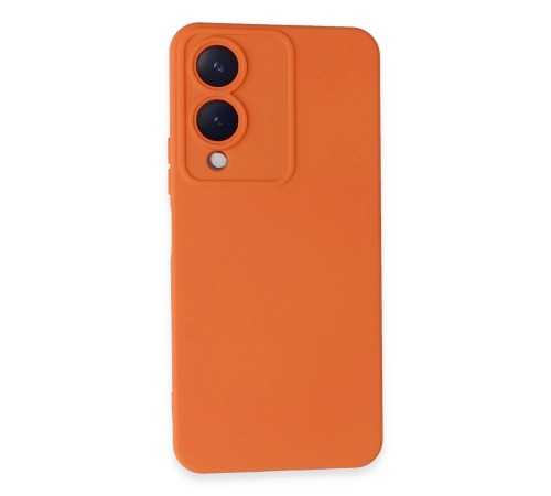 Vivo Y17S Kılıf Nano içi Kadife Silikon - Turuncu Vivo Y17S Kılıf Nano içi Kadife Silikon - Turuncu