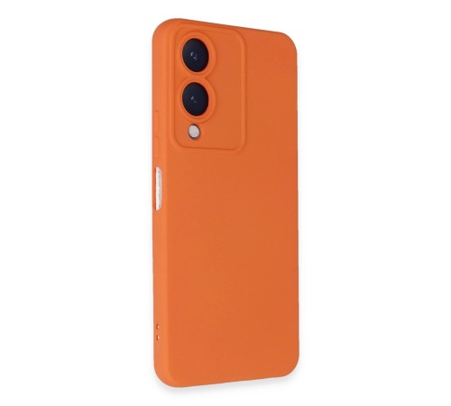 Vivo Y17S Kılıf Nano içi Kadife Silikon - Turuncu Vivo Y17S Kılıf Nano içi Kadife Silikon - Turuncu