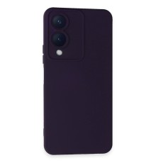 Vivo Y17S Kılıf Nano içi Kadife Silikon - Mor