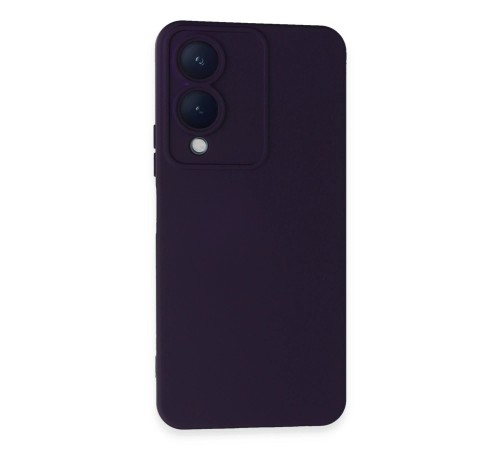 Vivo Y17S Kılıf Nano içi Kadife Silikon - Mor Vivo Y17S Kılıf Nano içi Kadife Silikon - Mor