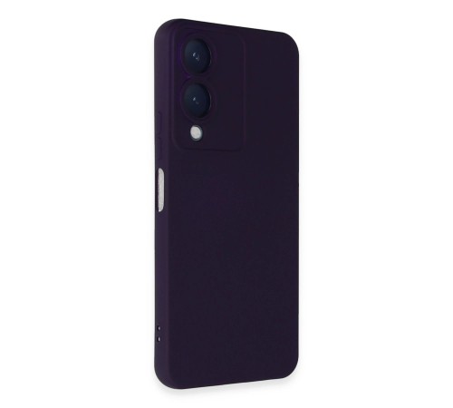 Vivo Y17S Kılıf Nano içi Kadife Silikon - Mor Vivo Y17S Kılıf Nano içi Kadife Silikon - Mor