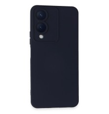 Vivo Y17S Kılıf Nano içi Kadife Silikon - Lacivert