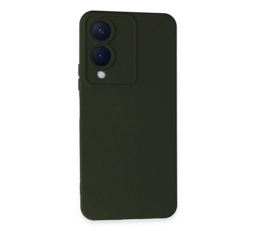 Vivo Y17S Kılıf Nano içi Kadife Silikon - Koyu Yeşil Vivo Y17S Kılıf Nano içi Kadife Silikon - Koyu Yeşil