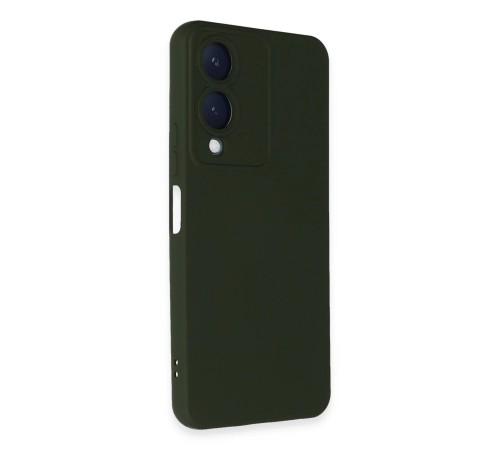 Vivo Y17S Kılıf Nano içi Kadife Silikon - Koyu Yeşil Vivo Y17S Kılıf Nano içi Kadife Silikon - Koyu Yeşil