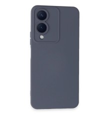 Vivo Y17S Kılıf Nano içi Kadife Silikon - Gri