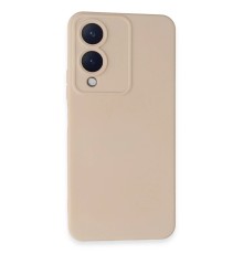 Vivo Y17S Kılıf Nano içi Kadife Silikon - Pudra