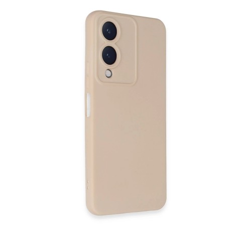 Vivo Y17S Kılıf Nano içi Kadife Silikon - Pudra Vivo Y17S Kılıf Nano içi Kadife Silikon - Pudra