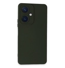 Vivo Y27 Kılıf Nano içi Kadife Silikon - Koyu Yeşil