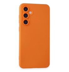 Samsung Galaxy S24 Kılıf Nano içi Kadife Silikon - Turuncu