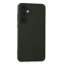 Samsung Galaxy S24 Kılıf Nano içi Kadife Silikon - Koyu Yeşil