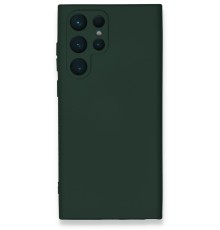 Samsung Galaxy S24 Ultra Kılıf Nano içi Kadife Silikon - Koyu Yeşil
