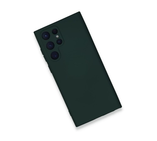 Samsung Galaxy S24 Ultra Kılıf Nano içi Kadife Silikon - Koyu Yeşil Samsung Galaxy S24 Ultra Kılıf Nano içi Kadife Silikon - Koyu Yeşil