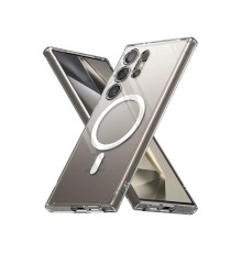 Samsung Galaxy S24 Ultra Kılıf Magneticsafe Şeffaf Silikon - Şeffaf