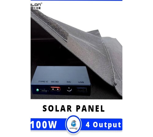 Konfulon SH-04 100W Hızlı Şarj Taşınabilir Güneş Enerji Paneli Şarj İstasyonu - Siyah Konfulon SH-04 100W Hızlı Şarj Taşınabilir Güneş Enerji Paneli Şarj İstasyonu - Siyah