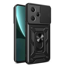 Xiaomi Redmi Note 13 Pro Plus Kılıf Pars Lens Yüzüklü Silikon - Siyah