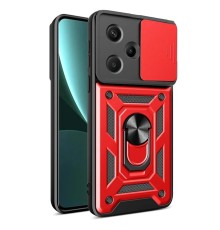 Xiaomi Redmi Note 13 Pro Plus Kılıf Pars Lens Yüzüklü Silikon - Kırmızı