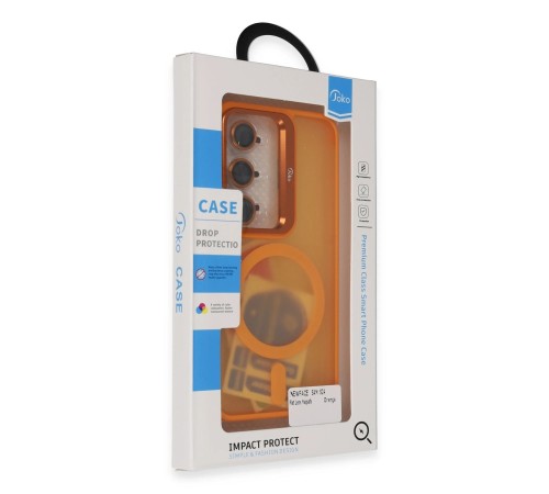 Samsung Galaxy S24 Plus Flet Lens Magsafe Kapak - Turuncu Samsung Galaxy S24 Plus Flet Lens Magsafe Kapak - Turuncu
