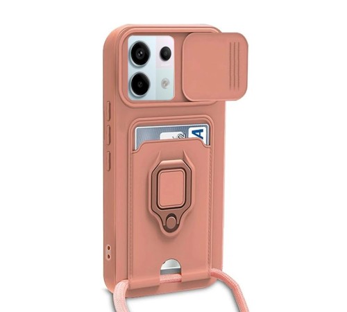 Xiaomi Redmi Note 13 Pro 5G Kılıf Zuma Kartvizitli Yüzüklü Silikon - Pembe Xiaomi Redmi Note 13 Pro 5G Kılıf Zuma Kartvizitli Yüzüklü Silikon - Pembe