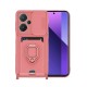 Xiaomi Redmi Note 13 Pro Plus Kılıf Zuma Kartvizitli Yüzüklü Silikon - Pembe
