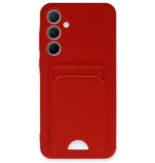 Samsung Galaxy A35 5G Kılıf Kelvin Kartvizitli Silikon - Kırmızı