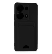 Xiaomi Redmi Note 13 Pro 4G Kılıf Kelvin Kartvizitli Silikon - Siyah