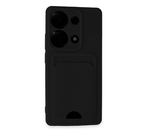 Xiaomi Redmi Note 13 Pro 4G Kılıf Kelvin Kartvizitli Silikon - Siyah Xiaomi Redmi Note 13 Pro 4G Kılıf Kelvin Kartvizitli Silikon - Siyah