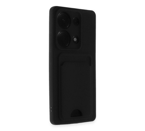 Xiaomi Redmi Note 13 Pro 4G Kılıf Kelvin Kartvizitli Silikon - Siyah Xiaomi Redmi Note 13 Pro 4G Kılıf Kelvin Kartvizitli Silikon - Siyah