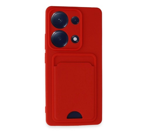 Xiaomi Redmi Note 13 Pro 4G Kılıf Kelvin Kartvizitli Silikon - Kırmızı Xiaomi Redmi Note 13 Pro 4G Kılıf Kelvin Kartvizitli Silikon - Kırmızı