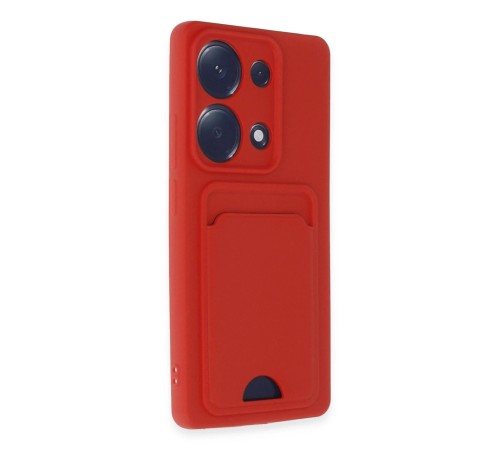 Xiaomi Redmi Note 13 Pro 4G Kılıf Kelvin Kartvizitli Silikon - Kırmızı Xiaomi Redmi Note 13 Pro 4G Kılıf Kelvin Kartvizitli Silikon - Kırmızı