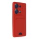 Xiaomi Redmi Note 13 Pro 4G Kılıf Kelvin Kartvizitli Silikon - Kırmızı