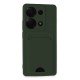 Xiaomi Redmi Note 13 Pro 4G Kılıf Kelvin Kartvizitli Silikon - Koyu Yeşil
