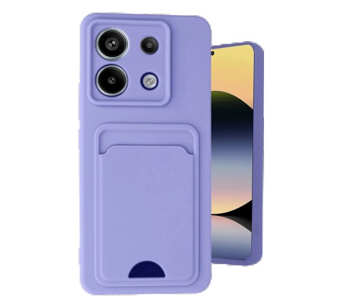 Xiaomi Redmi Note 13 Pro 5G Kılıf Kelvin Kartvizitli Silikon - Lila Xiaomi Redmi Note 13 Pro 5G Kılıf Kelvin Kartvizitli Silikon - Lila