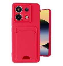 Xiaomi Redmi Note 13 Pro 5G Kılıf Kelvin Kartvizitli Silikon - Kırmızı