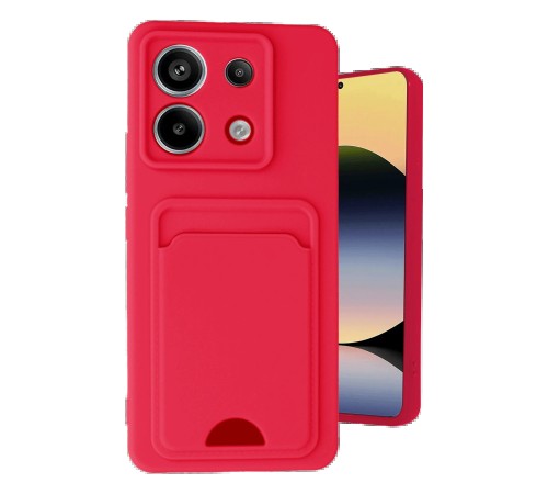 Xiaomi Redmi Note 13 Pro 5G Kılıf Kelvin Kartvizitli Silikon - Kırmızı Xiaomi Redmi Note 13 Pro 5G Kılıf Kelvin Kartvizitli Silikon - Kırmızı