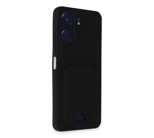 Xiaomi Redmi 13C Kılıf Kelvin Kartvizitli Silikon - Siyah Xiaomi Redmi 13C Kılıf Kelvin Kartvizitli Silikon - Siyah