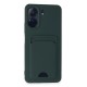 Xiaomi Redmi 13C Kılıf Kelvin Kartvizitli Silikon - Koyu Yeşil