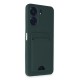 Xiaomi Redmi 13C Kılıf Kelvin Kartvizitli Silikon - Koyu Yeşil