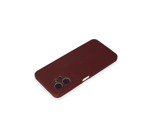 Xiaomi Redmi Note 12 4G Kılıf Nano içi Kadife Silikon - Bordo Xiaomi Redmi Note 12 4G Kılıf Nano içi Kadife Silikon - Bordo