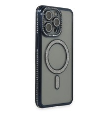iPhone 14 Pro Kılıf Joke Simli Magneticsafe Kılıf - Lacivert