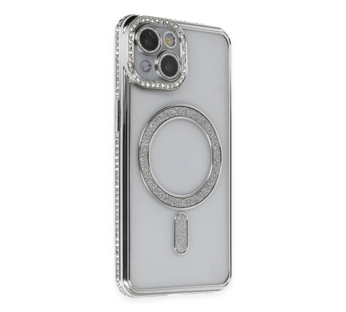 iPhone 14 Kılıf Joke Simli Magneticsafe Kılıf - Gümüş iPhone 14 Kılıf Joke Simli Magneticsafe Kılıf - Gümüş
