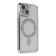 iPhone 14 Kılıf Joke Simli Magneticsafe Kılıf - Gümüş