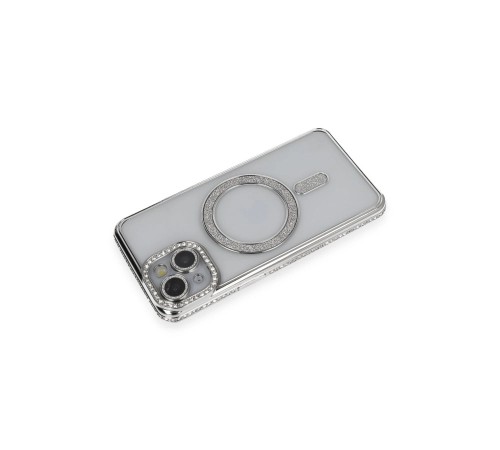 iPhone 14 Kılıf Joke Simli Magneticsafe Kılıf - Gümüş iPhone 14 Kılıf Joke Simli Magneticsafe Kılıf - Gümüş