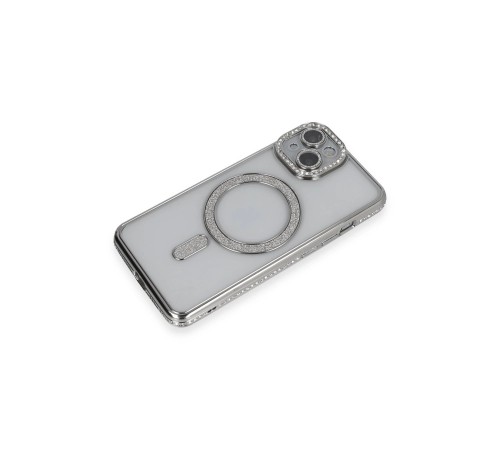 iPhone 14 Kılıf Joke Simli Magneticsafe Kılıf - Gümüş iPhone 14 Kılıf Joke Simli Magneticsafe Kılıf - Gümüş