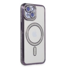 iPhone 13 Kılıf Joke Simli Magneticsafe Kılıf - Derin Mor