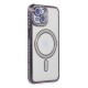 iPhone 13 Kılıf Joke Simli Magneticsafe Kılıf - Derin Mor
