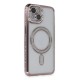 iPhone 13 Kılıf Joke Simli Magneticsafe Kılıf - Pembe