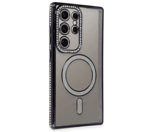 Samsung Galaxy S24 Ultra Kılıf Joke Simli Magneticsafe Kılıf - Siyah Samsung Galaxy S24 Ultra Kılıf Joke Simli Magneticsafe Kılıf - Siyah