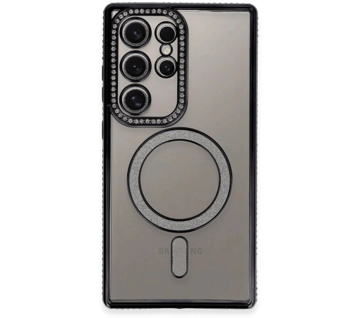 Samsung Galaxy S24 Ultra Kılıf Joke Simli Magneticsafe Kılıf - Siyah Samsung Galaxy S24 Ultra Kılıf Joke Simli Magneticsafe Kılıf - Siyah