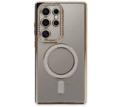 Samsung Galaxy S24 Ultra Kılıf Joke Simli Magneticsafe Kılıf - Gold Samsung Galaxy S24 Ultra Kılıf Joke Simli Magneticsafe Kılıf - Gold